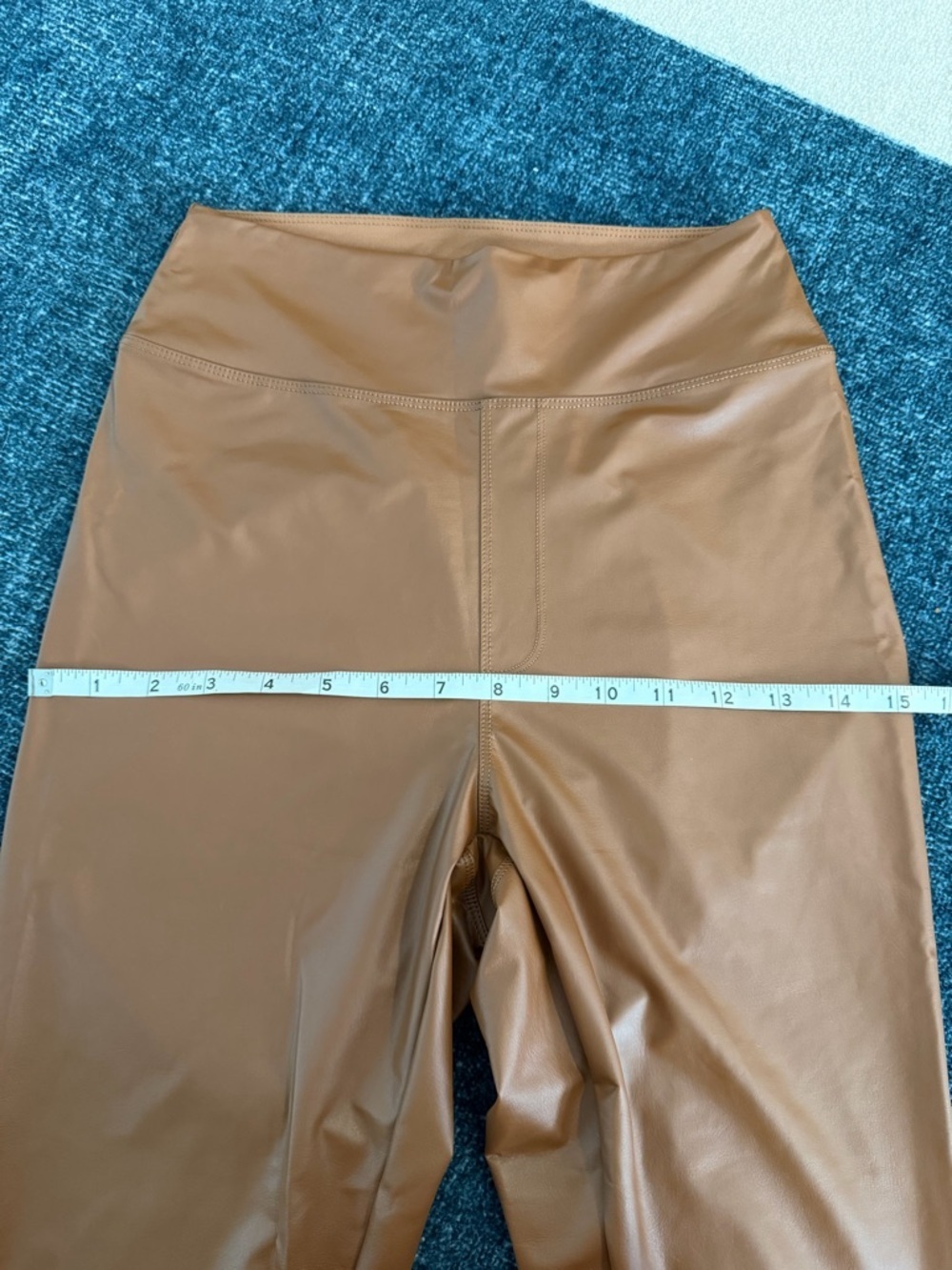 Aerie Offline High-Rise Faux Leather Leggings in Brown - Picture 9 of 11